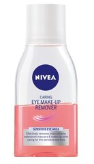 Средство для снятия макияжа с глаз Nivea Caring 125 мл цена и информация | Аппараты для ухода за лицом | kaup24.ee