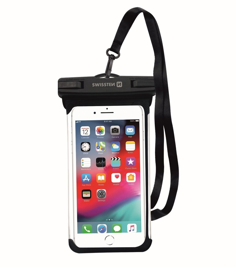 Swissten Waterproof Case for Phones IPX8 Black цена и информация | Telefoni kaaned, ümbrised | kaup24.ee