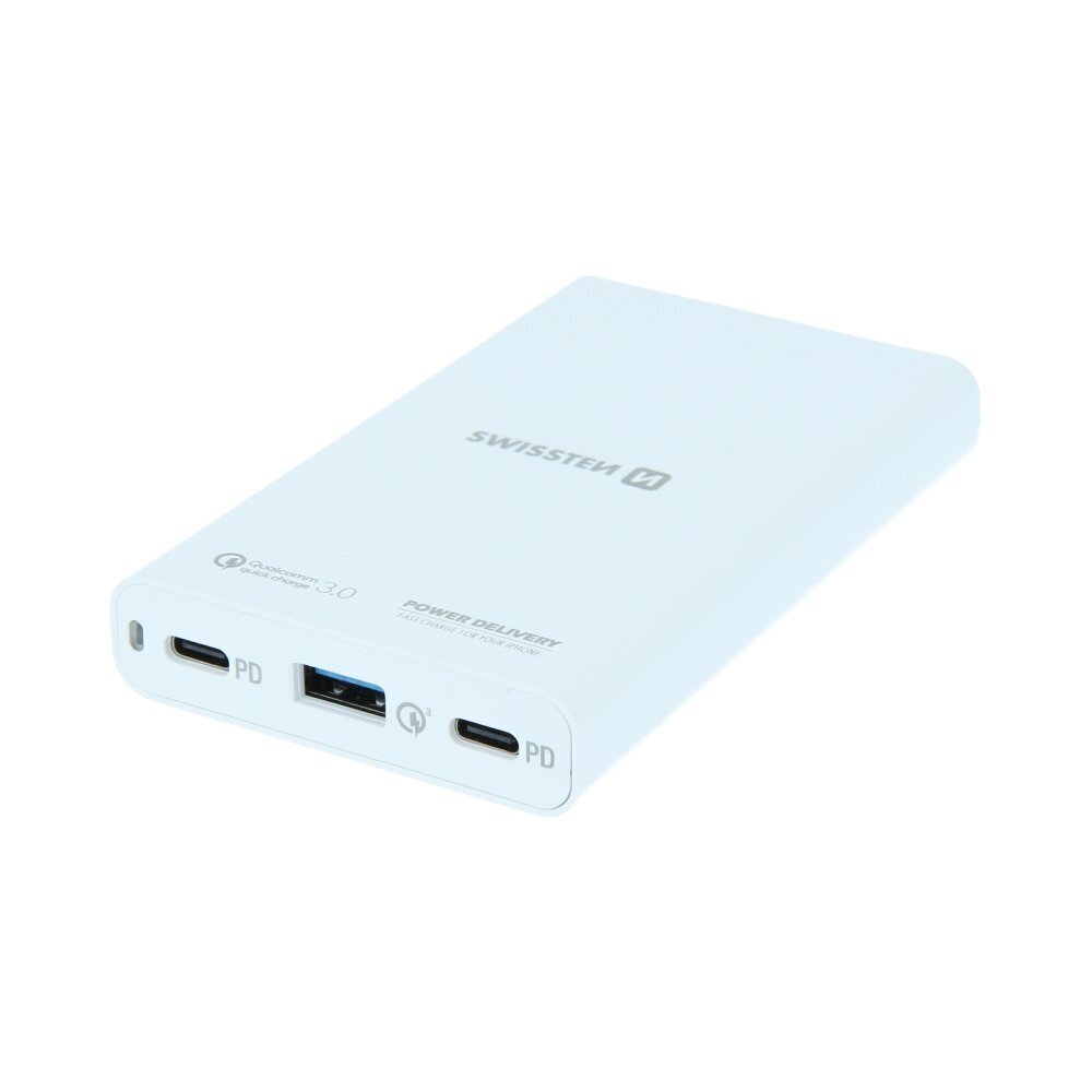 Swissten Travel Charger Notebooks and MacBook / 60W / PD3.0 / QC3.0 / PPS / White цена и информация | Akupangad | kaup24.ee