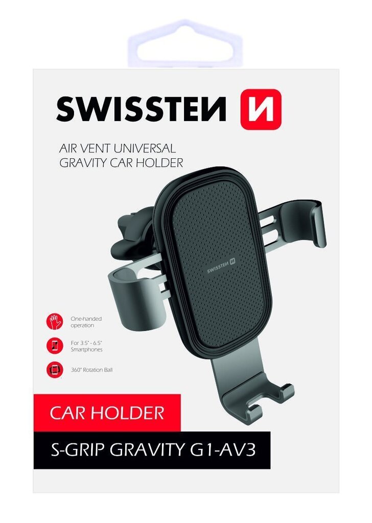 Swissten S-GRIP G1-AV3 Metal Age Gravity 360 Universal Car Air Vent Holder For Devices Silver цена и информация | Mobiiltelefonide hoidjad | kaup24.ee