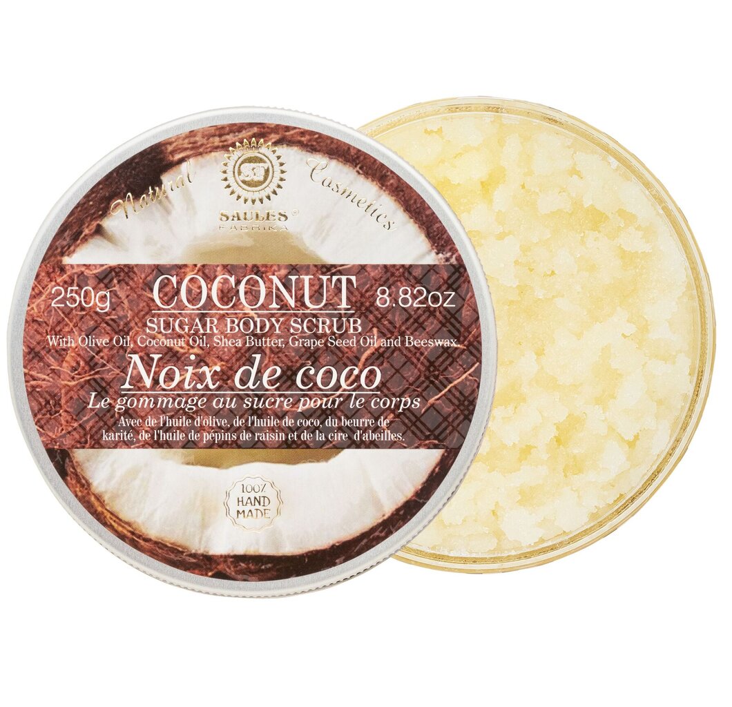 Suhkrukoorija Coconut Saules Fabrika, 250 g hind ja info | Kehakoorijad | kaup24.ee