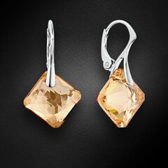 Серебряные серьги "Мерцание (Golden Shadow)" с кристаллами Swarovski™ цена и информация | Серьги | kaup24.ee