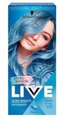 Краска для волос Schwarzkopf Live Pretty Pastels, L121 синяя сталь цена и информация | Краска для волос | kaup24.ee