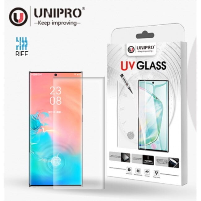 Riff Full Cover UV Lamp + Nano Glue Tempered Glass Samsung Galaxy Note 20 (N980) jaoks koos klaasi / liimi / UV-lambiga цена и информация | Ekraani kaitsekiled | kaup24.ee