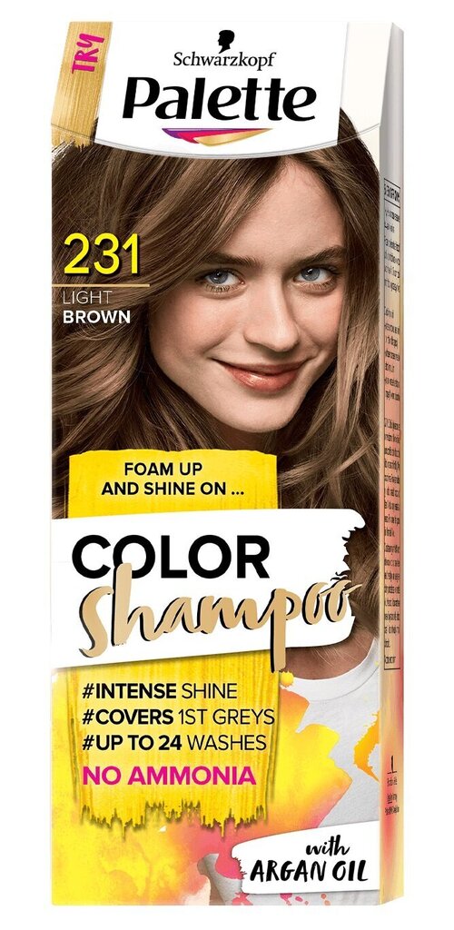 Tooniv šampoon Schwarzkopf Palette Color, 231 Light Brown hind ja info | Juuksevärvid | kaup24.ee