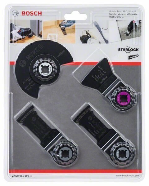 Multifunktsionaalne tööriistakomplekt 4 tk „Bosch“ Starlock hind ja info | Lihvmasinad ja ketaslõikurid | kaup24.ee