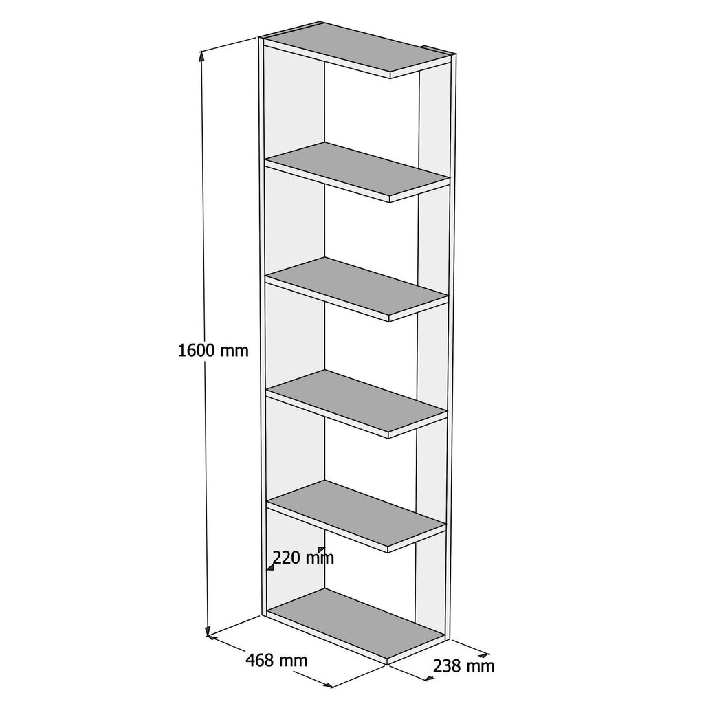 Riiul Tower, pruun цена и информация | Riiulid | kaup24.ee