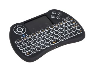 Беспроводная клавиатура Quer Mini Q5 PC / PS4 / XBOX / Smart TV / Android + Тачпад / черная (с подсветкой) цена и информация | Клавиатуры | kaup24.ee