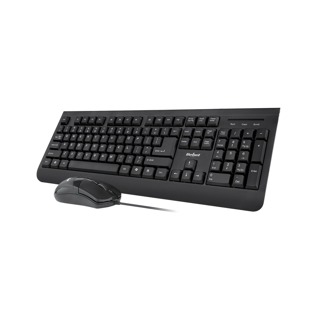 Rebel WDS100 Set Keyboard + Mouse Black (ENG) hind ja info | Klaviatuurid | kaup24.ee