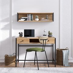 Комплект письменного стола и полки Pena, коричневый/черный цена и информация | Компьютерные, письменные столы | kaup24.ee