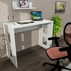 Комплект письменного стола и полки Robin, белый цена и информация | Компьютерные, письменные столы | kaup24.ee
