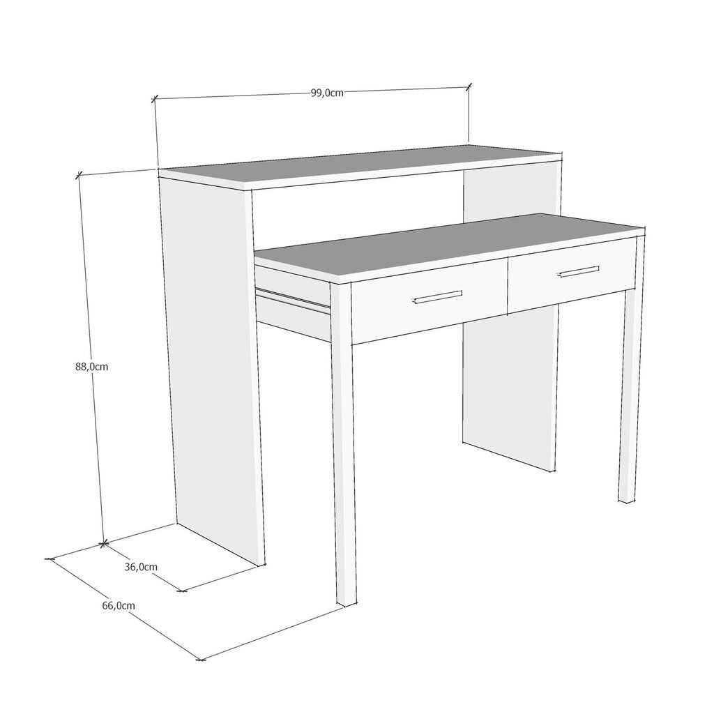 Kirjutuslaud My Desk, valge цена и информация | Arvutilauad, kirjutuslauad | kaup24.ee