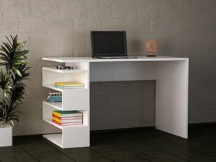 Письменный стол с полками Snake, белый цена и информация | Компьютерные, письменные столы | kaup24.ee