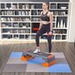 Kaitsev põrandamatt One Fitness 60x60x1 cm, 9 tk, sinine/hall цена и информация | Trenažööride tarvikud | kaup24.ee