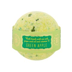 Бурлящий шарик для ванны «Green Apple» с морской солью и  маслом из виноградных косточек, Saules fabrika, 145 г цена и информация | Масла, гели для душа | kaup24.ee