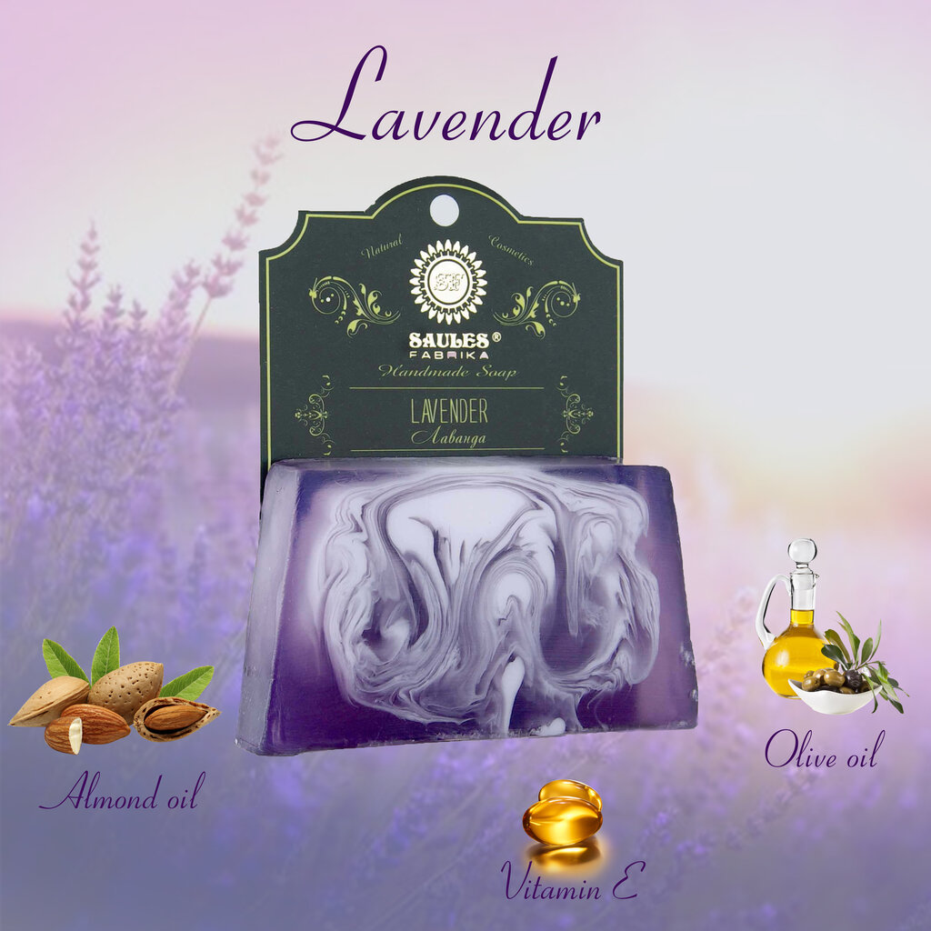 Glütseriinseep Lavender Saules Fabrika 80 g hind ja info | Seebid | kaup24.ee