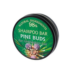 Восстанавливающий твердый шампунь для комбинированных волос «PINE BUDS» (in aluminium jar)  Saules Fabrika, 60 г цена и информация | Шампуни | kaup24.ee