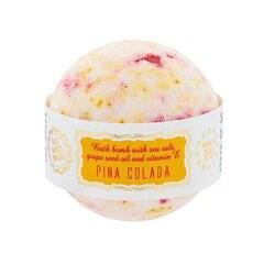 Бурлящий шарик для ванны «Pina Colada» с морской солью и маслом из виноградных косточек, Saules fabrika, 145 г цена и информация | Масла, гели для душа | kaup24.ee