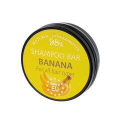 Tahke šampoon "Banana" (in aluminium jar) Saules Fabrika, 60g hind ja info | Šampoonid | kaup24.ee