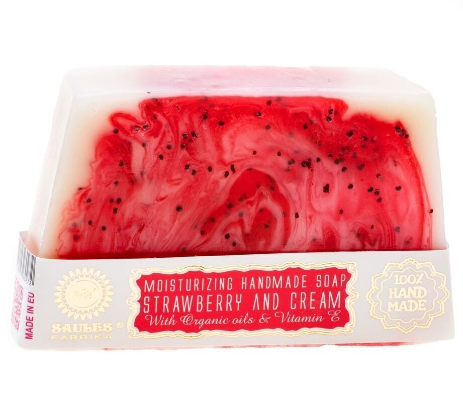 Glütseriinseep Strawberries and cream Saules Fabrika 80 g hind ja info | Seebid | kaup24.ee