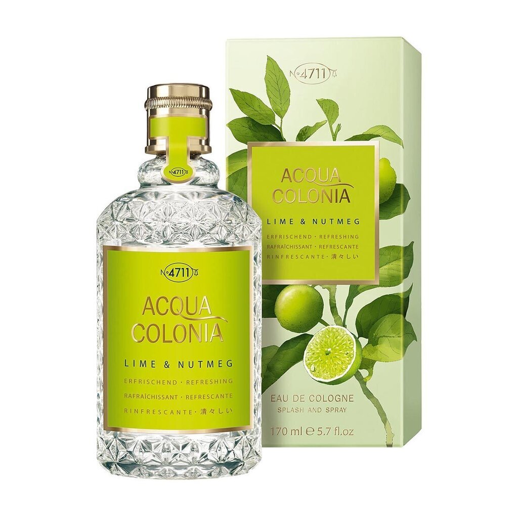 Kölnivesi 4711 Acqua Colonia Lime & Nutmeg EDC naistele/meestele, 170ml hind ja info | Naiste parfüümid | kaup24.ee