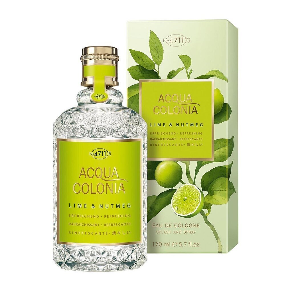 Kölnivesi 4711 Acqua Colonia Lime & Nutmeg EDC naistele/meestele, 50 ml цена и информация | Naiste parfüümid | kaup24.ee