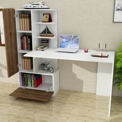 Письменный стол Domingos, белый/коричневый цена и информация | Компьютерные, письменные столы | kaup24.ee