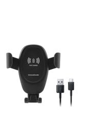 InnovaGoods V0103067 Air Vent Car Holder With Wireless Charging + Micro USB Cable Black hind ja info | Mobiiltelefonide hoidjad | kaup24.ee