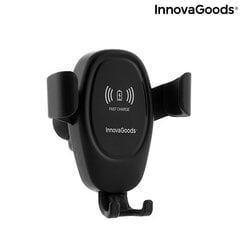 InnovaGoods V0103067 Air Vent Универсальный Держатель C Беспроводной Зарядкой + Micro USB Провод Черный цена и информация | Mobiiltelefonide hoidjad | kaup24.ee