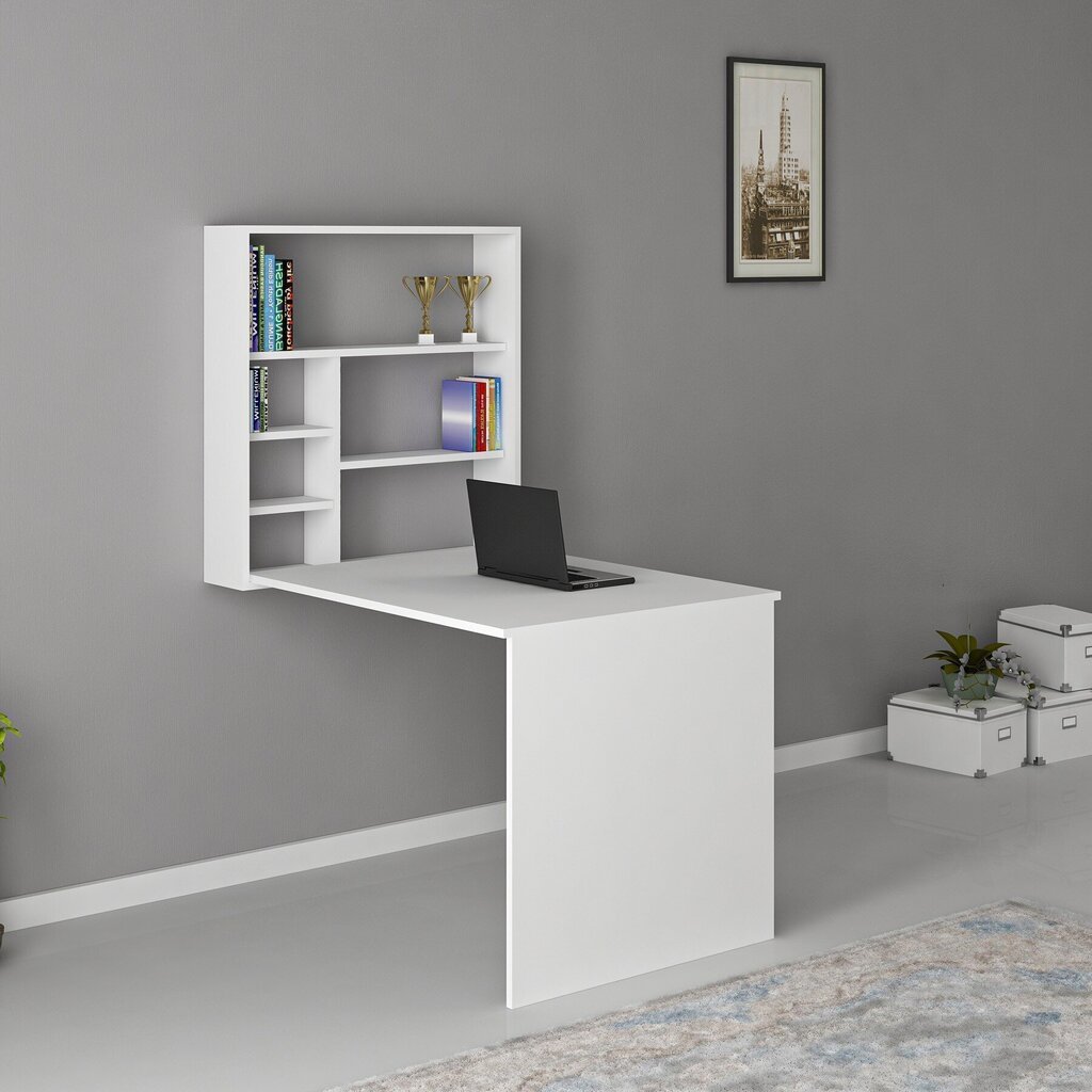 Transformeeritav laud-riiul Sedir, valge hind ja info | Arvutilauad, kirjutuslauad | kaup24.ee