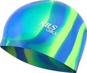 Ujumismüts Nils Aqua Zebra MI4, roheline/sinine hind ja info | Ujumismütsid | kaup24.ee