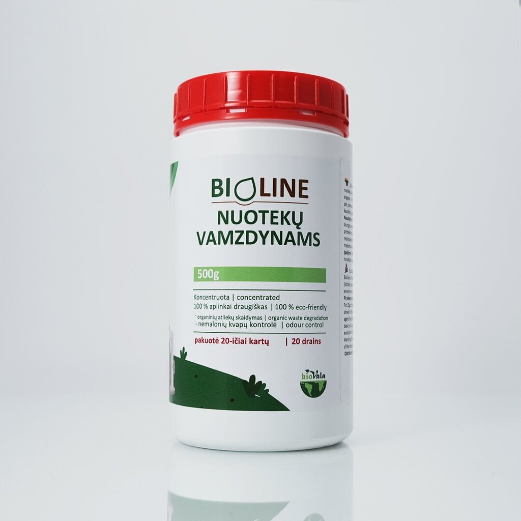 Vahend kanalisatsioonitorudele BioVala-Bioline, 500 g / 20 korda hind ja info | Mikroorganismid, bakterid | kaup24.ee