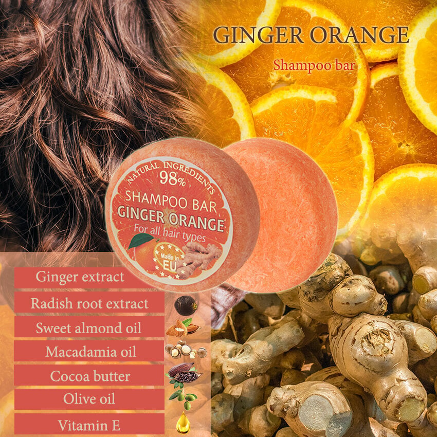 Tahke šampoon Ginger Orange Saules Fabrika, 60 g hind ja info | Šampoonid | kaup24.ee