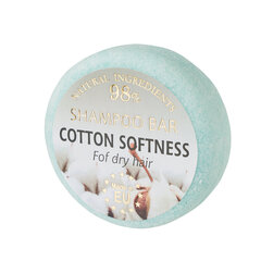 Восстанавливающий твердый шампунь для сухих волос COTTON SOFTNESS Saules Fabrika, 60 г цена и информация | Шампуни | kaup24.ee