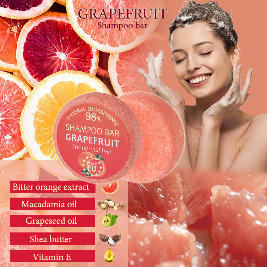 Tahke šampoon Grapefruit Saules Fabrika, 60 g цена и информация | Šampoonid | kaup24.ee