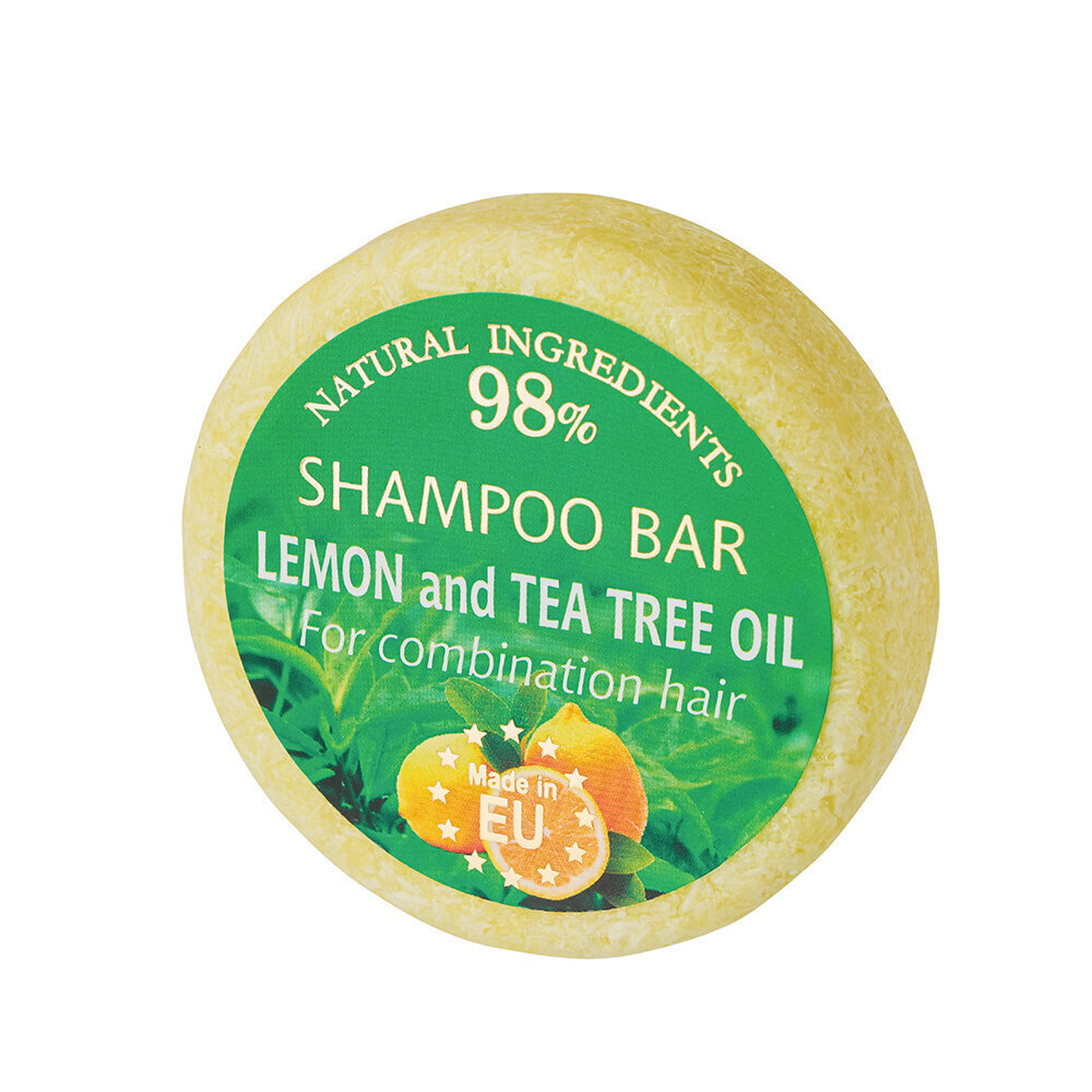 Tahke šampoon Lemon & Tea Tree Saules Fabrika, 60 g hind ja info | Šampoonid | kaup24.ee