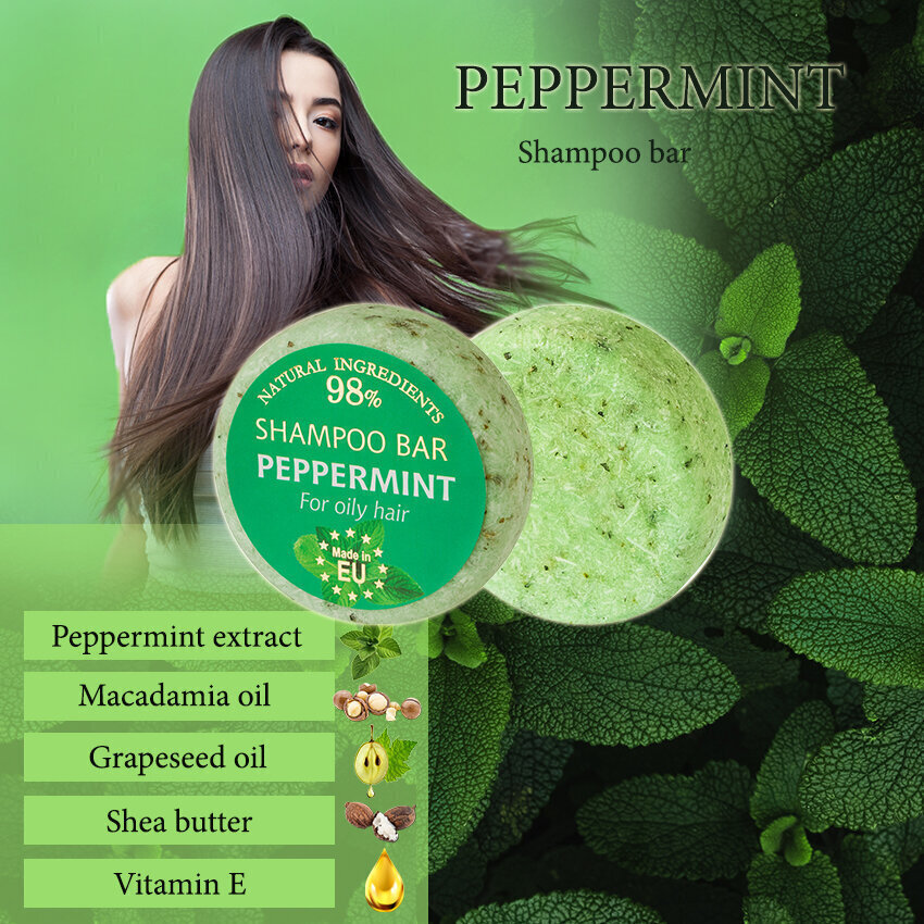 Tahke šampoon Peppermint Saules Fabrika, 60 g цена и информация | Šampoonid | kaup24.ee