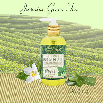 Kinkekomplekt (Dušigeel 200ml + Vedelseep käte 200ml) JASMINE-GREEN TEA Saules Fabrika hind ja info | Dušigeelid, õlid | kaup24.ee