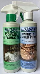 Jalatsite hoolduskomplekt NIKWAX: puhastaja + immutusvahend (300 ml, sprei) hind ja info | Kaitse- ja pesuvahendid matkavarustusele | kaup24.ee