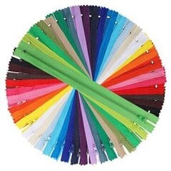 Tõmblukuga spiraal RainBow® No.3 käsitsi lukustatava lukuga 18 cm, erinevad värvid, 25 tk hind ja info | Õmblustarvikud | kaup24.ee