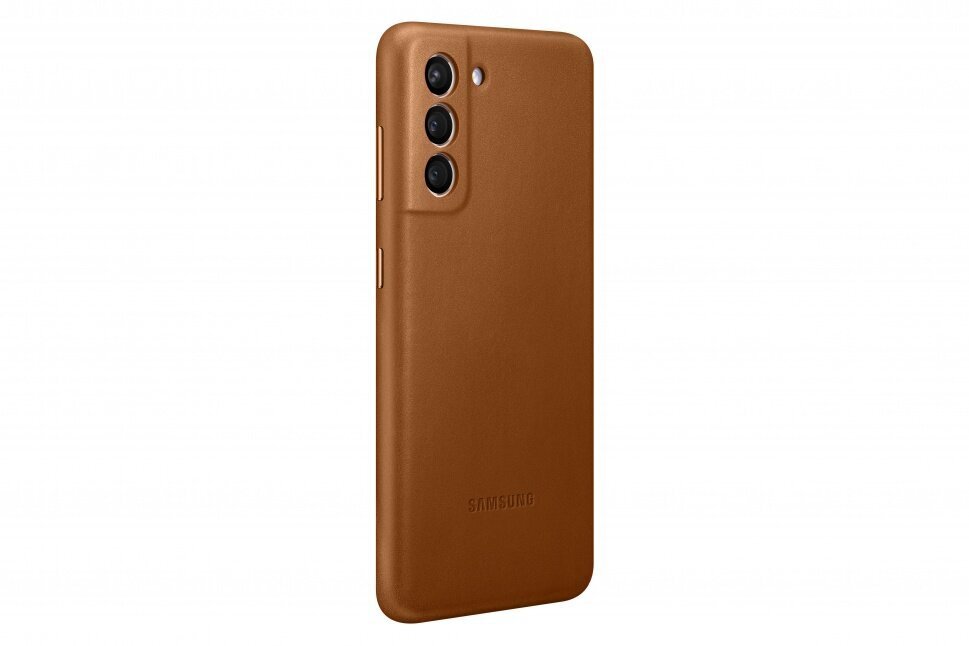 Samsung Leather ümbris telefonile Samsung Galaxy S21, brown цена и информация | Telefoni kaaned, ümbrised | kaup24.ee