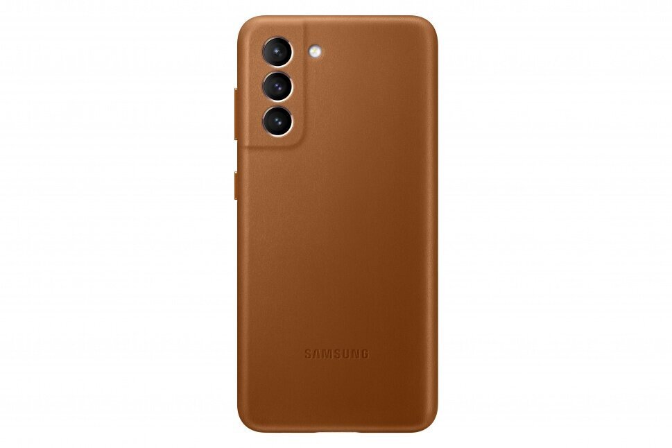Samsung Leather ümbris telefonile Samsung Galaxy S21, brown hind ja info | Telefoni kaaned, ümbrised | kaup24.ee