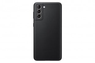 Samsung Leather Cover telefonile Samsung Galaxy S21 Plus, black hind ja info | Telefoni kaaned, ümbrised | kaup24.ee