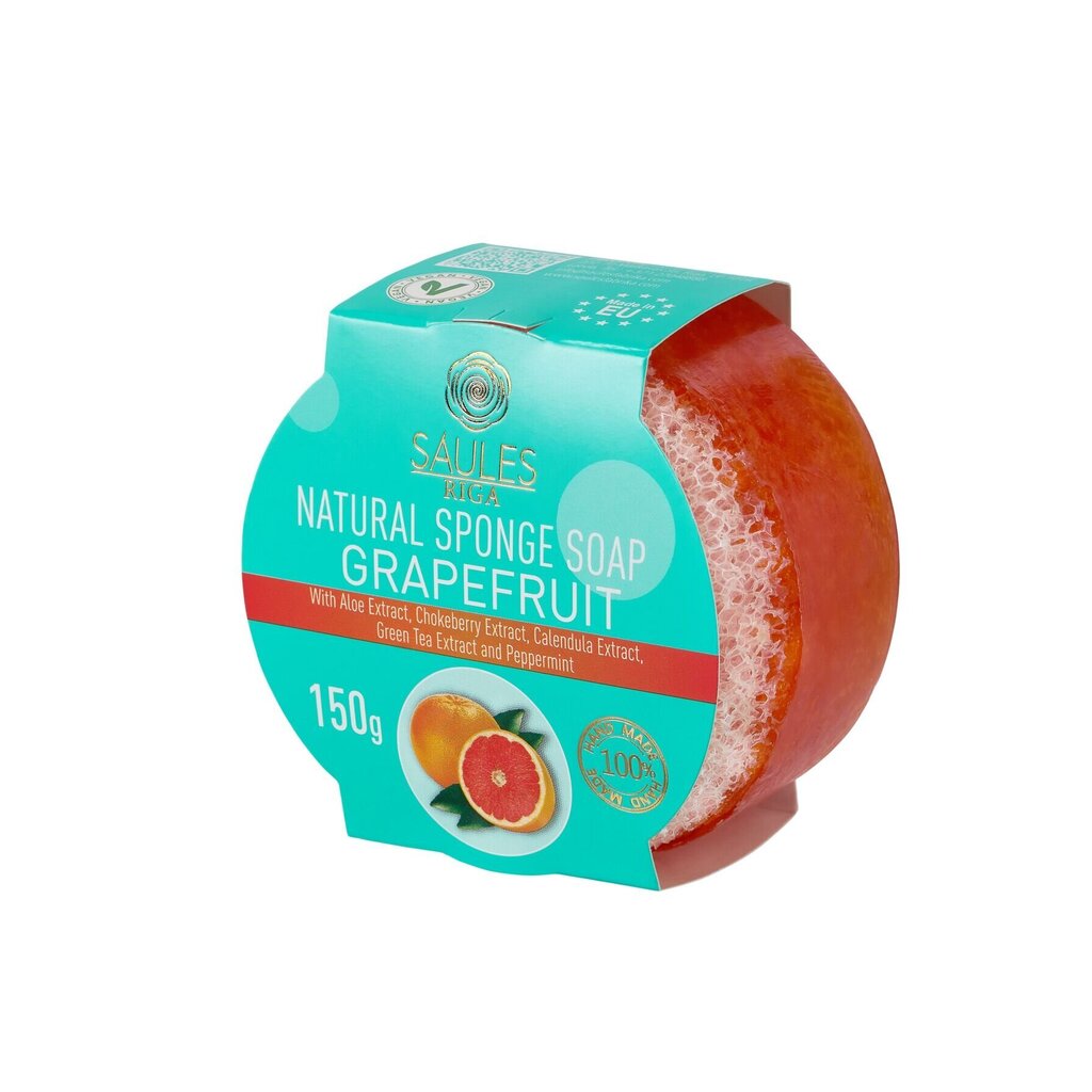 Käsnseep Grapefruit Saules Fabrika, 150g hind ja info | Seebid | kaup24.ee