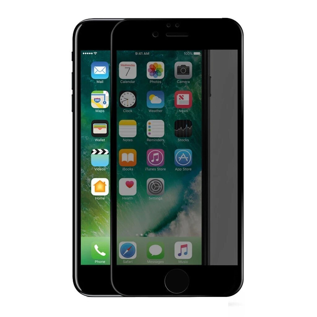 Karastatud kaitseklaas telefonile iPhone SE2 Privacy, Full Glue, Full Cover, Soundberry цена и информация | Ekraani kaitsekiled | kaup24.ee