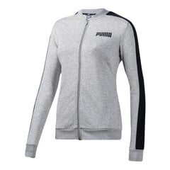 Naiste vabaaja dressipluus Puma Contrast FZ Hoody TR W Cotton, hall цена и информация | Женские толстовки | kaup24.ee