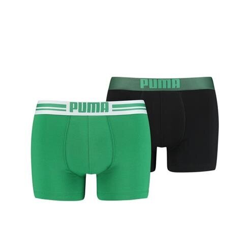Meeste aluspüksid Puma Placed Logo Boxer, roheline/hall hind ja info | Meeste aluspesu | kaup24.ee