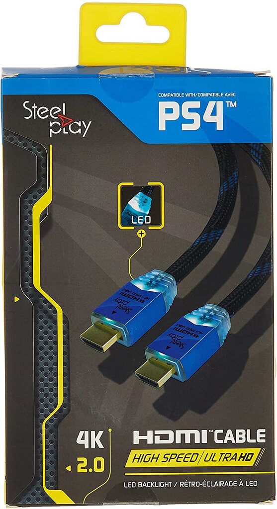 Steelplay 4k 2.0 Hdmi High Speed Ultra Hd Led Cable (Ps4/Ps3/Xbox One/PC) hind ja info | Kaablid ja juhtmed | kaup24.ee