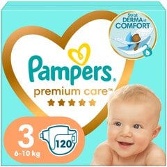 Подгузники Pampers Premium MB, 3 размер, 120 шт. цена и информация | Подгузники | kaup24.ee