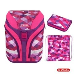 Школьная сумка  MOTION PLUS - Pink Cubes цена и информация | Школьные рюкзаки, спортивные сумки | kaup24.ee